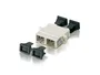 Equip 156140 Adaptador de Fibra Óptica SC Beige, Multimodo, 2 Conectores, 34.7 x 9.4 x 33 mm