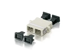 Equip 156140 Adaptador de Fibra Óptica SC Beige, Multimodo, 2 Conectores, 34.7 x 9.4 x 33 mm