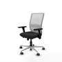 PIQUERAS Y CRESPO Silla de oficina Haches con mecanismo Sincro/Traslack, Negro y Blanco