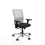 PIQUERAS Y CRESPO Silla de oficina Haches con mecanismo Sincro/Traslack, Negro y Blanco