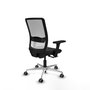 PIQUERAS Y CRESPO Silla de oficina Haches con mecanismo Sincro/Traslack, Negro y Blanco