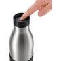 Emsa BLUDROP Sleeve Botella Termo Aislada 0,7 L Negra de Acero Inoxidable con Funda de Silicona