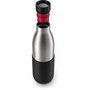 Emsa BLUDROP Sleeve Botella Termo Aislada 0,7 L Negra de Acero Inoxidable con Funda de Silicona