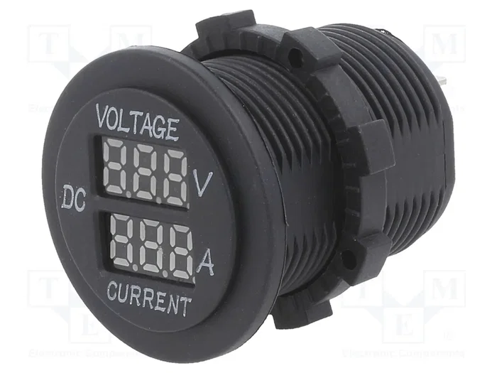 4CARMEDIA Voltímetro y Amperímetro con Pantalla LED Verde, 5-30VDC, 1-15A 4CARMEDIA Voltímetro y Amperímetro con Pantalla LED Verde, 5-30VDC, 1-15A