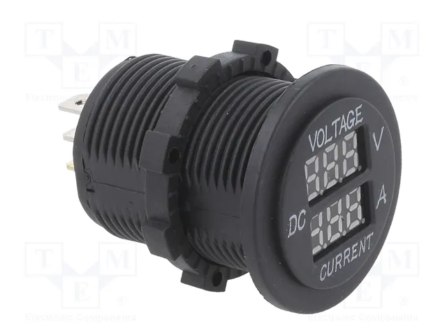 4CARMEDIA Voltímetro y Amperímetro con Pantalla LED Verde, 5-30VDC, 1-15A 4CARMEDIA Voltímetro y Amperímetro con Pantalla LED Verde, 5-30VDC, 1-15A