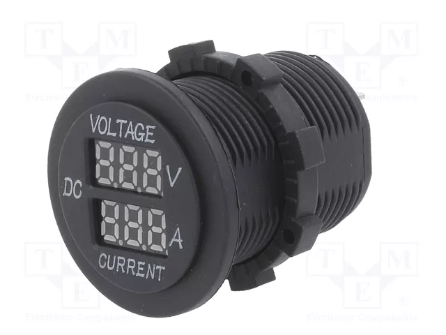 4CARMEDIA Voltímetro y Amperímetro con Pantalla LED Verde, 5-30VDC, 1-15A 4CARMEDIA Voltímetro y Amperímetro con Pantalla LED Verde, 5-30VDC, 1-15A