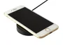 Equip 245500 - Cargador inalámbrico Qi 5W para smartphone, carga rápida, carcasa de aluminio negro ultra-slim, incluye cable USB