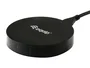 Equip 245500 - Cargador inalámbrico Qi 5W para smartphone, carga rápida, carcasa de aluminio negro ultra-slim, incluye cable USB