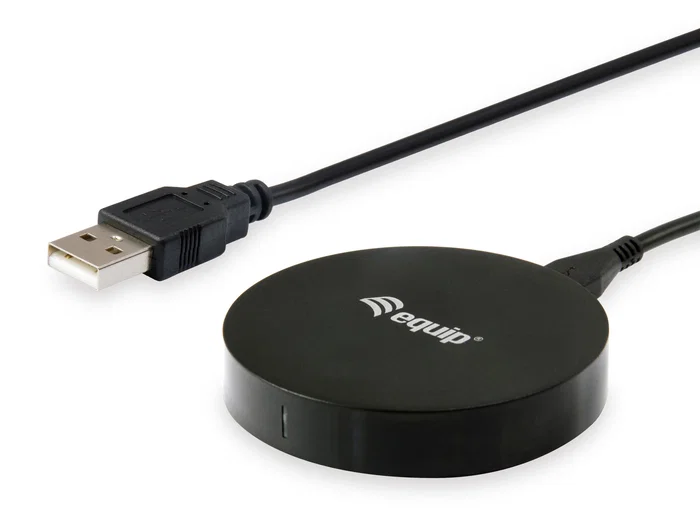 Equip 245500 - Cargador inalámbrico Qi 5W para smartphone, carga rápida, carcasa de aluminio negro ultra-slim, incluye cable USB Equip 245500 - Cargador inalámbrico Qi 5W para smartphone, carga rápida, carcasa de aluminio negro ultra-slim, incluye cable USB