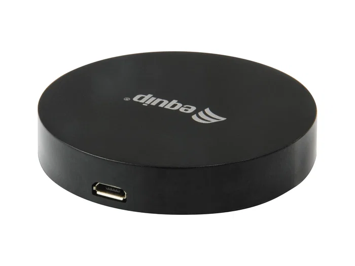Equip 245500 - Cargador inalámbrico Qi 5W para smartphone, carga rápida, carcasa de aluminio negro ultra-slim, incluye cable USB Equip 245500 - Cargador inalámbrico Qi 5W para smartphone, carga rápida, carcasa de aluminio negro ultra-slim, incluye cable USB