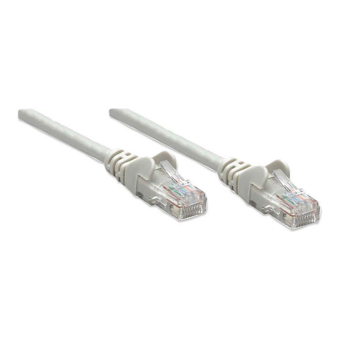 Intellinet Cable de Red Patch Cat6 UTP RJ45 5 m Gris, Conector Chapado en Oro, CCA 24 AWG, Funda Protectora