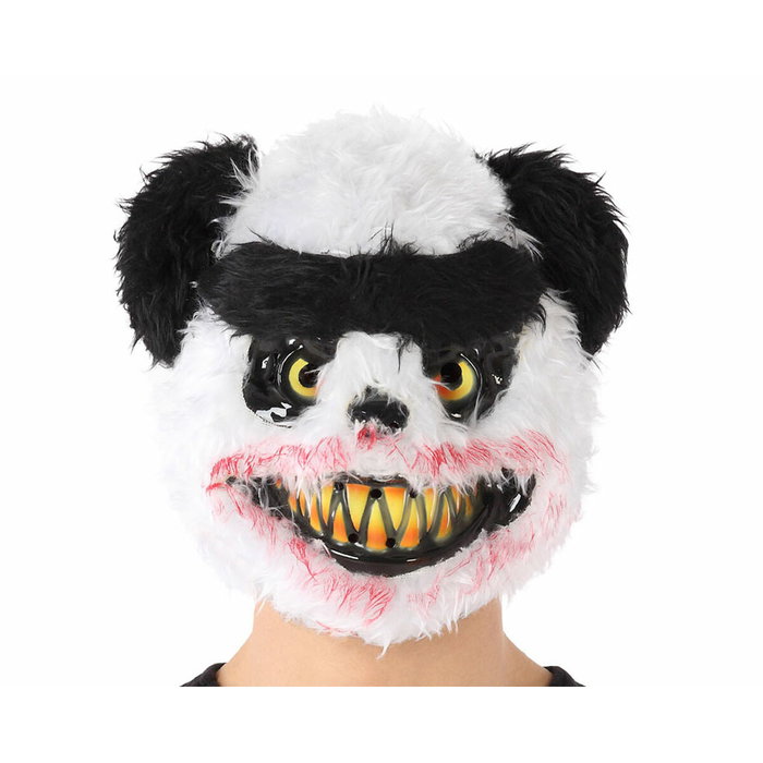 Atosa Máscara Panda Sangriento con Dientes Amarillos para Disfraz de Terror Atosa Máscara Panda Sangriento con Dientes Amarillos para Disfraz de Terror