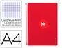 Antartik Cuaderno Espiral A4 Tapa Dura 80 Hojas 90g Cuadro 4mm Frambuesa