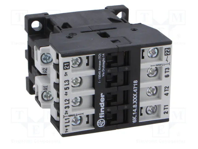 FINDER Contactor 4-polar 6K 18A 230VAC FINDER Contactor 4-polar 6K 18A 230VAC