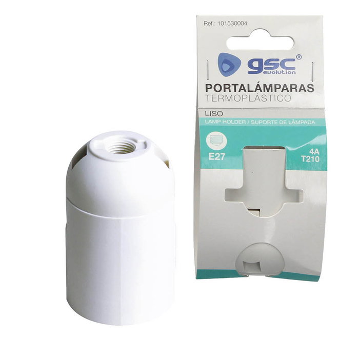 GSC Evolution Portalámparas termoplástico liso E27 Blanco GSC Evolution Portalámparas termoplástico liso E27 Blanco