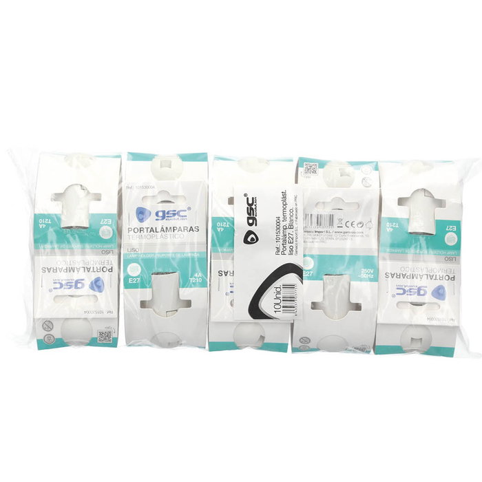 GSC Evolution Portalámparas termoplástico liso E27 Blanco GSC Evolution Portalámparas termoplástico liso E27 Blanco