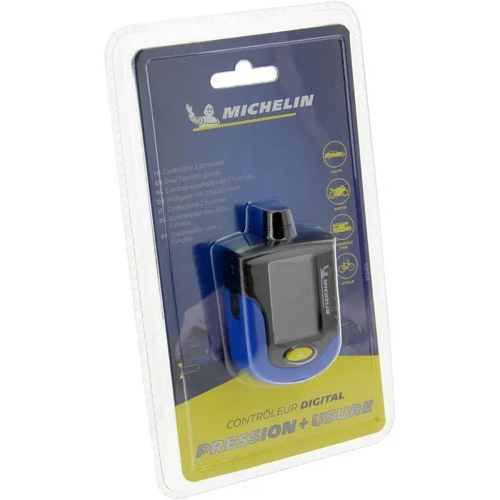 Michelin Controlador de Presión + Monitor de Desgaste Neumáticos con Pantalla Digital BAR/mm Precisión 0.01 BAR
