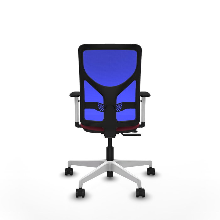 PIQUERAS Y CRESPO Silla de oficina Motilla con mecanismo Sincro/Traslack, Tela Granate y Malla Azul PIQUERAS Y CRESPO Silla de oficina Motilla con mecanismo Sincro/Traslack, Tela Granate y Malla Azul