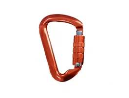 Safetop Mosquetón Trilock 22 mm de aluminio con triple cierre 30 kN