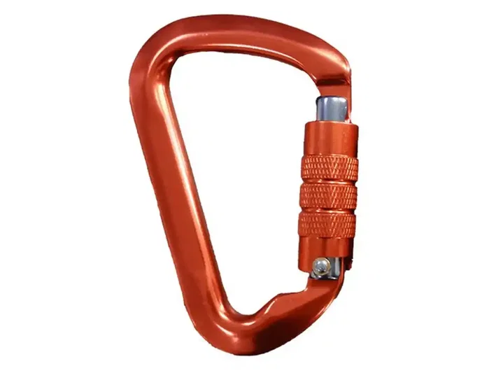 Safetop Mosquetón Trilock 22 mm de aluminio con triple cierre 30 kN