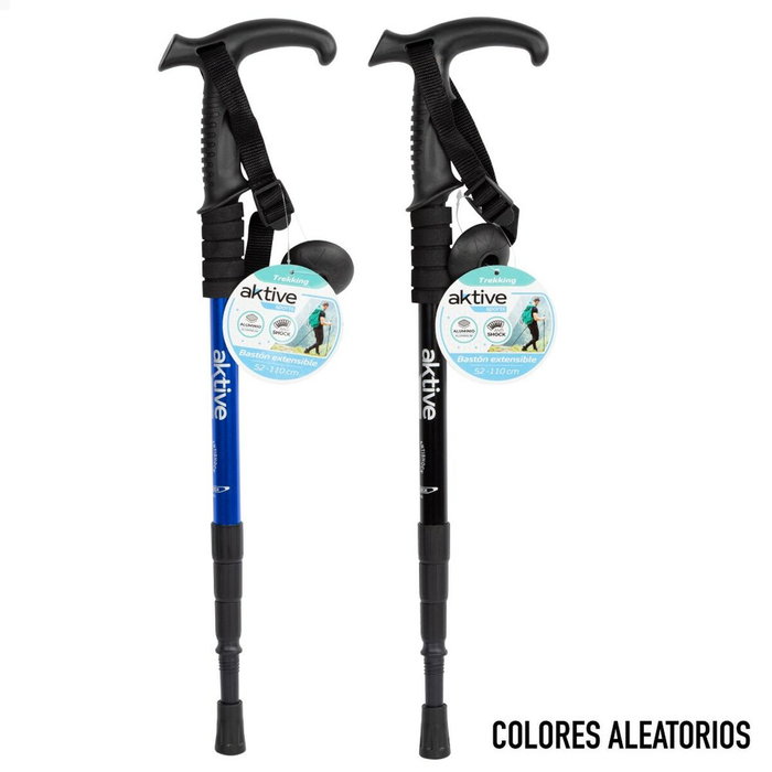 Bastón Trekking Aktive (10 Unidades) 110 cm Bastón Trekking Aktive (10 Unidades) 110 cm
