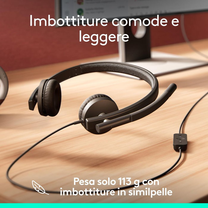 Logitech H570e Headset Stereo USB-A Negro