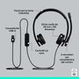 Logitech H570e Headset Stereo USB-A Negro