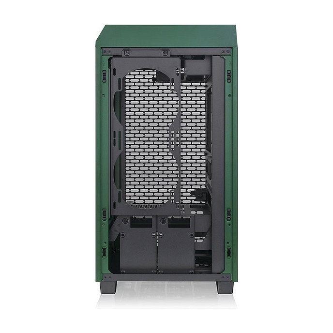 Thermaltake The Tower 200 TG Dark Green Mini Torre PC para Juego, Formato Mini-ITX con Ventana de Vidrio Templado