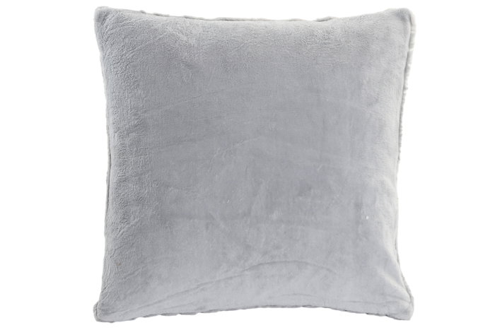 DKD Home Decor Cojín de Poliéster Gris Claro 45x45 cm