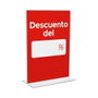 Edm Soporte cartel A5 Metacrilato Transparente Grosor 2 mm, 148 x 210 mm