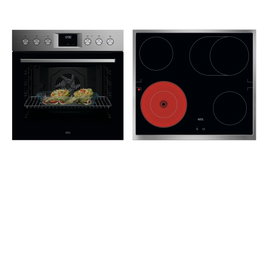 AEG KOMBI3026 Oven Set con Horno Serie 5000 y Placa Radiante Serie 3000