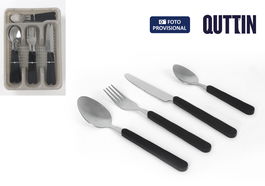 Inde Set 17 Piezas Cubiertos Mango Plástico con Bandeja Atenas (6 Cajas)