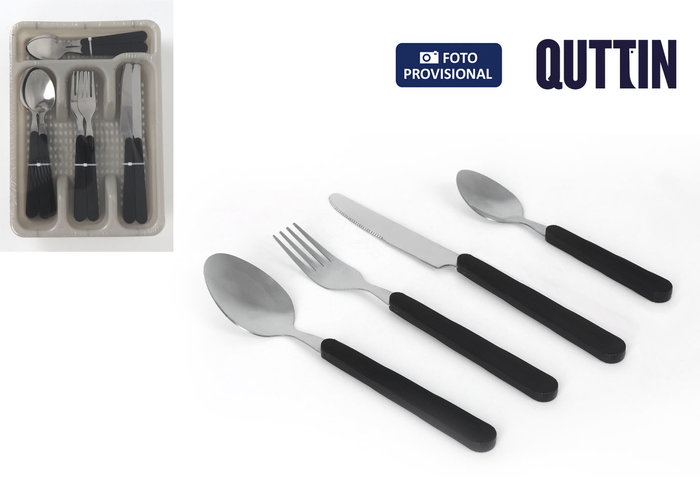 Inde Set 17 Piezas Cubiertos Mango Plástico con Bandeja Atenas (6 Cajas) Inde Set 17 Piezas Cubiertos Mango Plástico con Bandeja Atenas (6 Cajas)