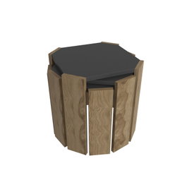 Hanah Home Mesa de centro Anthracite, Walnut