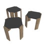 Hanah Home Mesa de centro Anthracite, Walnut