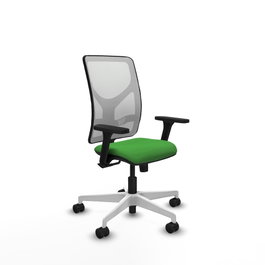 PIQUERAS Y CRESPO Silla de oficina Motilla con mecanismo Sincro, Verde y Blanco
