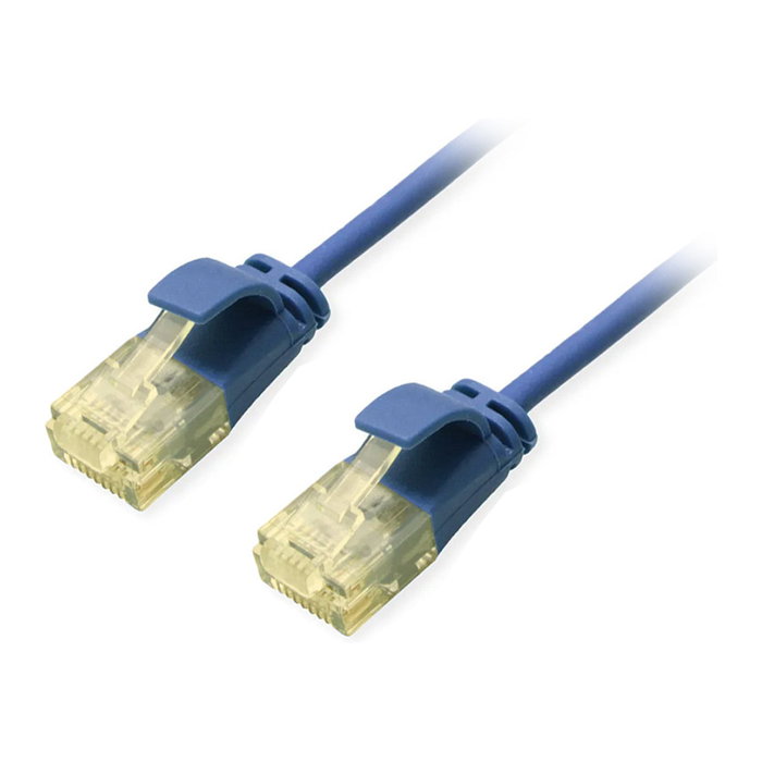 EQUIP 626305 Cable de Red Patch Cat6A SlimFlex 2 m U/UTP Azul LSZH 10 Gb/s PoE+ Compatible con 2.5G/5G/10GBASE-T
