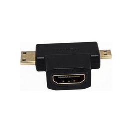 VALUE T-Adapter - Adaptador HDMI a HDMI Mini y HDMI Micro para Conexión de Dispositivos