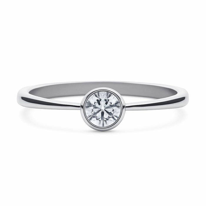 Diamonfire Anillo de Plata con Circonita 7mm, Gris, Talla 18,5 Diamonfire Anillo de Plata con Circonita 7mm, Gris, Talla 18,5