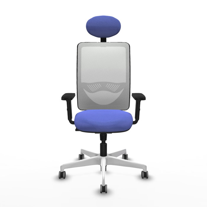 PIQUERAS Y CRESPO Silla de oficina Zulema con mecanismo Sincro, Azul claro y Blanco PIQUERAS Y CRESPO Silla de oficina Zulema con mecanismo Sincro, Azul claro y Blanco