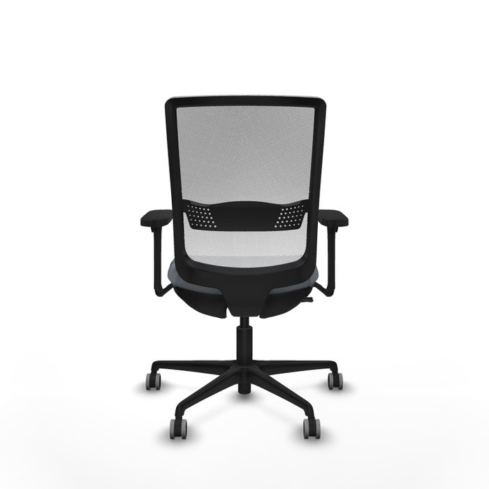 PIQUERAS Y CRESPO Silla de oficina Haches con mecanismo Sincro/Traslack, Gris y Blanco