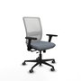 PIQUERAS Y CRESPO Silla de oficina Haches con mecanismo Sincro/Traslack, Gris y Blanco