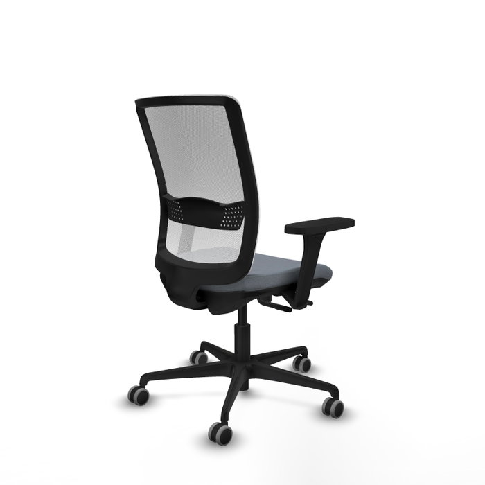 PIQUERAS Y CRESPO Silla de oficina Haches con mecanismo Sincro/Traslack, Gris y Blanco