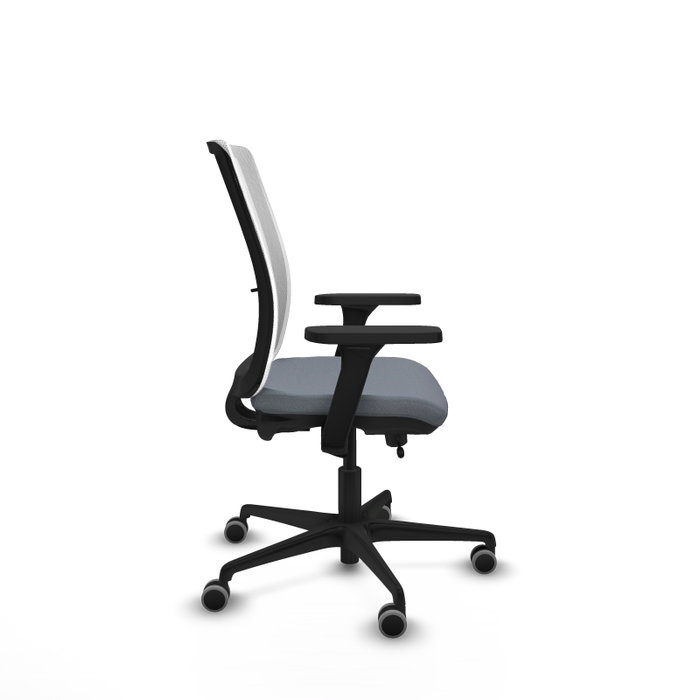 PIQUERAS Y CRESPO Silla de oficina Haches con mecanismo Sincro/Traslack, Gris y Blanco