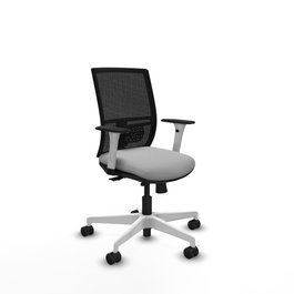 PIQUERAS Y CRESPO Silla de oficina Yunquera Gris claro con malla negra