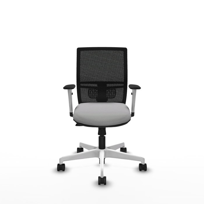PIQUERAS Y CRESPO Silla de oficina Yunquera Gris claro con malla negra PIQUERAS Y CRESPO Silla de oficina Yunquera Gris claro con malla negra