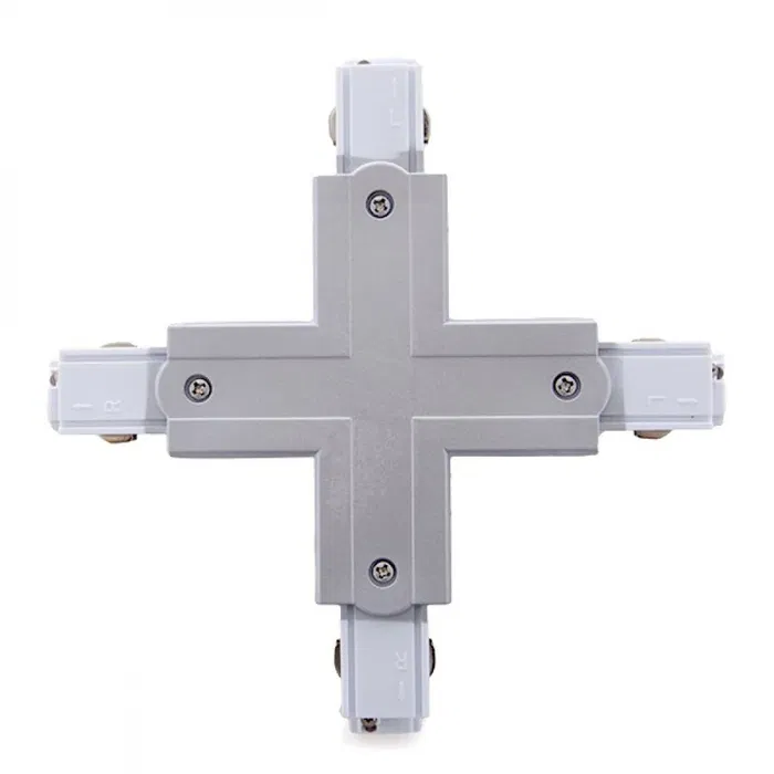 Conector + Carril Trifásico Plata