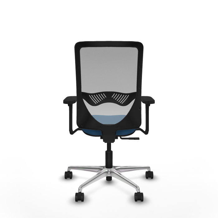PIQUERAS Y CRESPO Silla de oficina Zulema con mecanismo Sincro, Azul claro y Gris