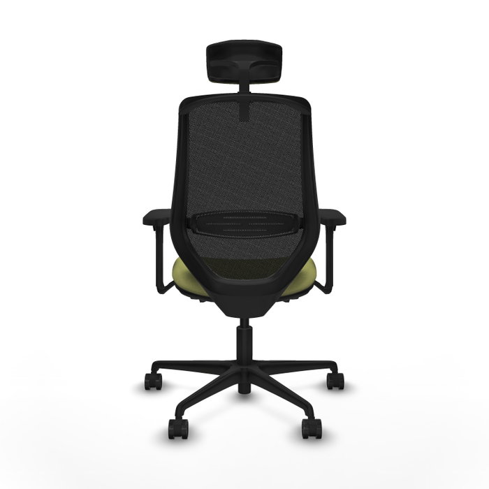PIQUERAS Y CRESPO Silla de oficina Mardos con mecanismo Sincro/Traslack, Verde oliva y Negro