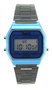 SAMI Reloj Retro LCD Azul IPBlue / Correa Negra IPB W - Reloj Digital
